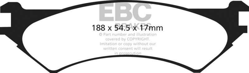 EBC 97-00 Ford Econoline E250 4.2 (4 Wheel ABS) Greenstuff Rear Brake Pads