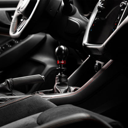 Cobb Subaru 6-Speed Weighted COBB Shift Knob - Black (Incl. Both Red + Blk Collars)