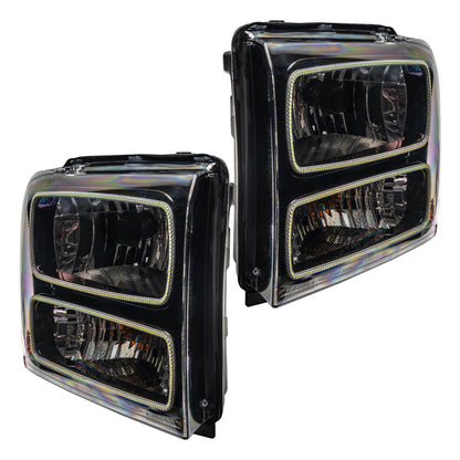Oracle 05-07 Ford F-250/350 SMD HL - Black - ColorSHIFT w/o Controller