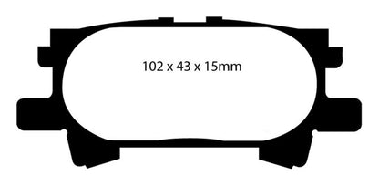 EBC 04-07 Lexus RX330 3.3 Greenstuff Rear Brake Pads