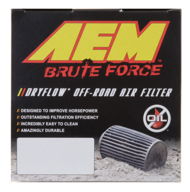 AEM Dryflow 4in. X 9in. Round Tapered Air Filter