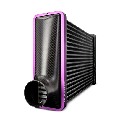 Mishimoto Universal Carbon Fiber Intercooler - Gloss Tanks - 600mm Black Core - S-Flow - P V-Band