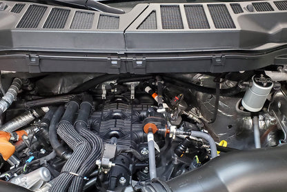 J&L 2021-2025 Ford F-150 3.5L Passenger Side Oil Separator 3.0 - Clear Anodized