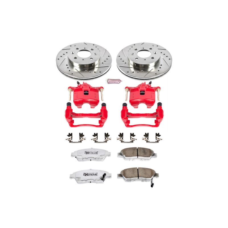 Power Stop 93-95 Honda Civic Front Z26 Street Warrior Brake Kit w/Calipers