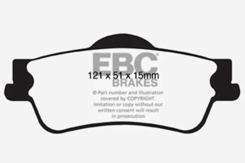EBC 11+ Chevrolet Caprice 3.6 Greenstuff Rear Brake Pads