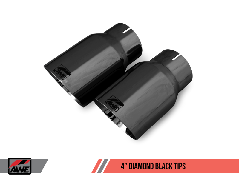 AWE Tuning S550 Mustang GT Cat-Back Exhaust - Track Edition (Diamond Black Tips)