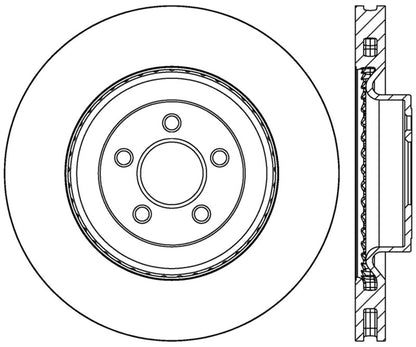 StopTech Cross Drilled Sport Brake Rotor - 2015 Ford Mustang w/ Brembo - Front Left