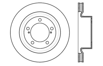 StopTech SportStop 07-19 Land Cruiser, LX570, Sequoia, Tundra Cryo Sport Drilled Rotor, Right Front