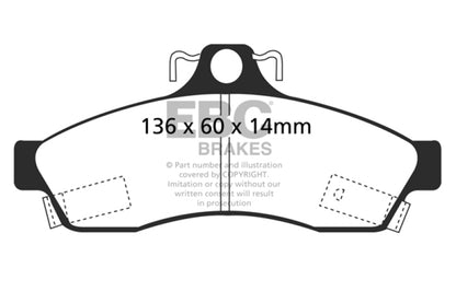 EBC 92-96 Chevrolet Caprice 4.3 Police Ultimax2 Rear Brake Pads