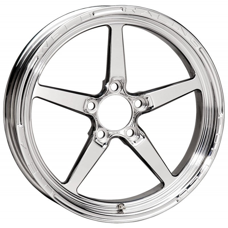 Weld Alumastar 1-Piece 17x4.5 / 5x4.75 BP / 2.25in. BS Polished Wheel - Non-Beadlock