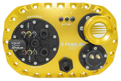 Fuelab Quick Service Surge Tank w/49614 Lift Pump & Twin Screw 600LPH Brushless Pump - Gold