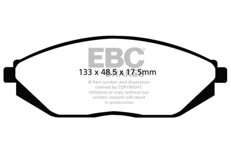 EBC 12-16 Chevrolet Spark 1.2 (Mexico) Ultimax2 Front Brake Pads