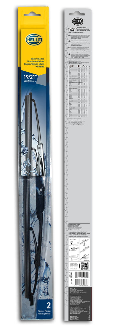 Hella Standard Wiper Blade 19in/21in - Pair