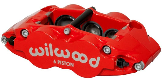 Wilwood Caliper-Forged Narrow Superlite 6R-R/H 1.75/1.25in/1.25in Pistons 1.25in Rotor - Red