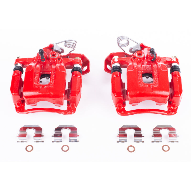 Power Stop 11-16 Hyundai Elantra Rear Red Calipers w/Brackets - Pair