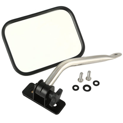 Rugged Ridge 97-18 Jeep Wrangler Stainless Steel Rectangular Quick Release Mirror