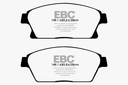 EBC 13-17 Buick Encore 1.4 Turbo Greenstuff Front Brake Pads