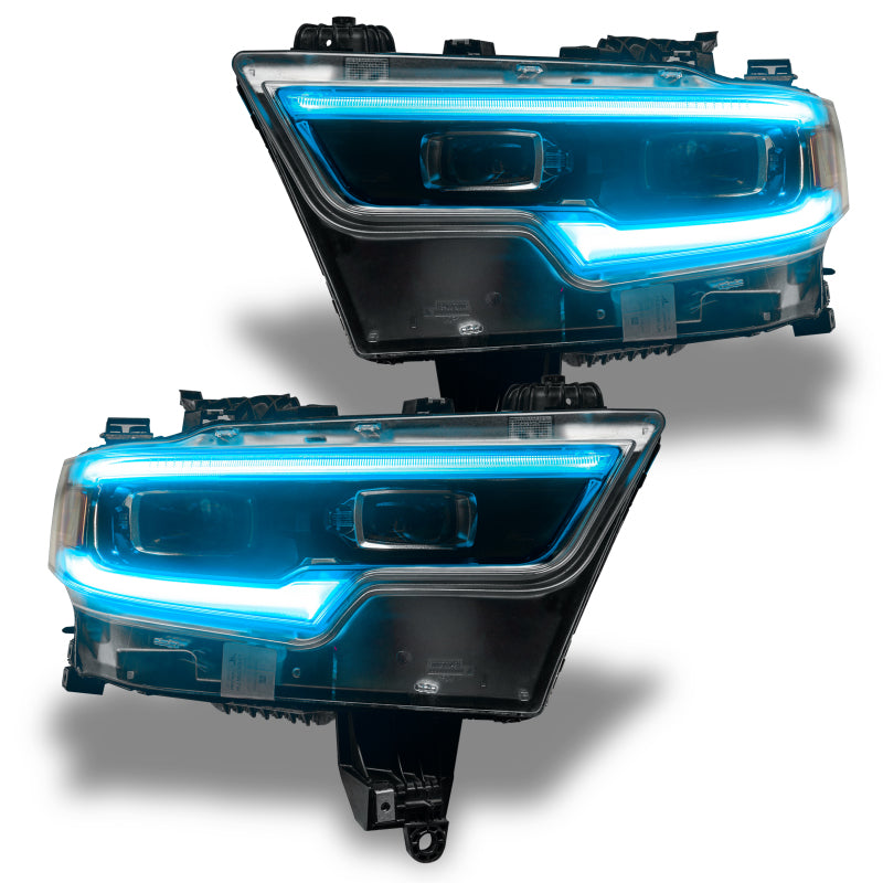 Oracle 19-21 RAM 1500 Headlight DRL Kit Projector LED - RGBW+A w/ Simple Controller