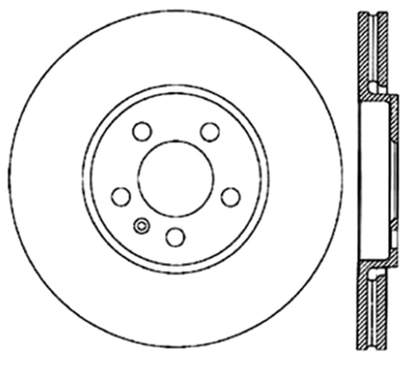 StopTech 6/99-08 VW Beetle / 03-10 Beetle Convertible / 12/98-06 Golf GTI Left Front Drilled Rotor