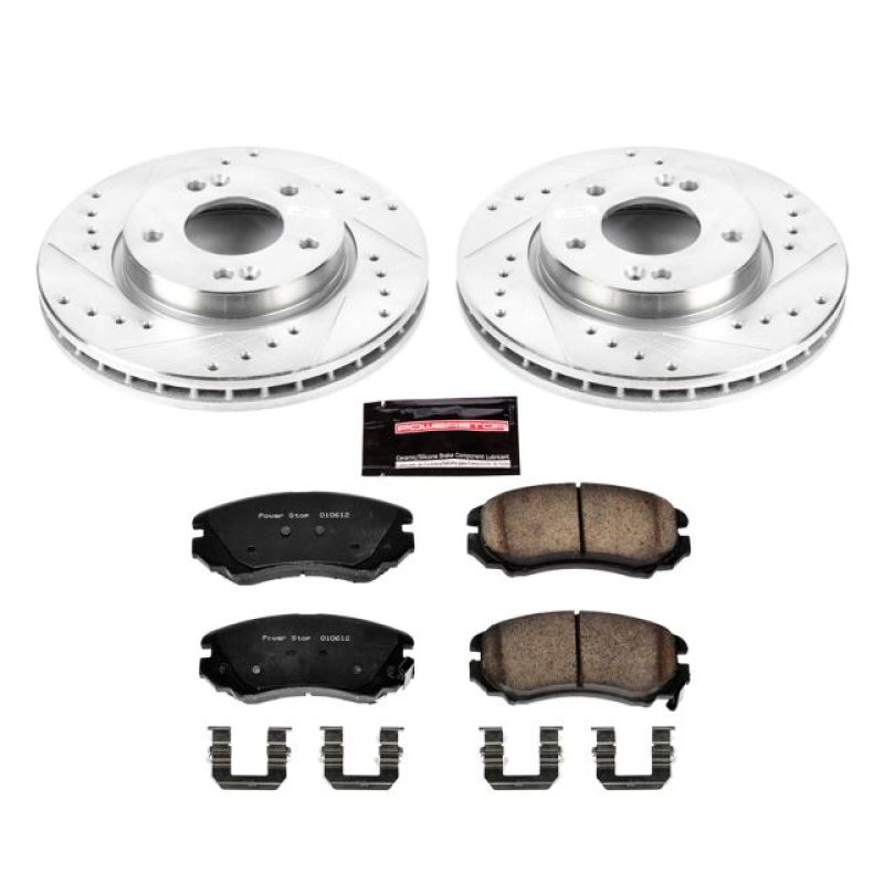 Power Stop 07-10 Hyundai Elantra Front Z23 Evolution Sport Brake Kit