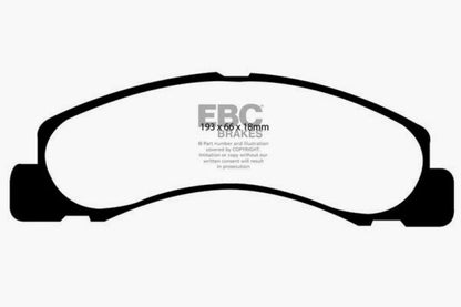 EBC 00-02 Ford Excursion 5.4 2WD Extra Duty Front Brake Pads