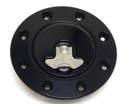 Ridetech 66-67 Chevy Nova Locking Gas Cap (Black Anodized)