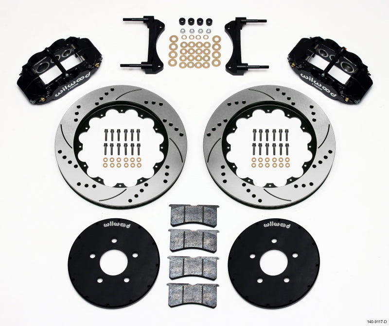 Wilwood Narrow Superlite 6R Front Hat Kit 14.00in Drilled 1994-2004 Mustang