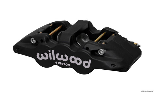 Wilwood Caliper-Aero6-L/H - Black Anodize 1.75/1.38/1.38in Pistons 1.25in Disc