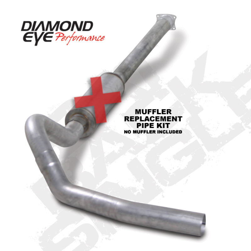 Diamond Eye KIT 4in CB MFLR RPLCMENT PIPE SGL AL: 01-05 CHEVY/GMC 6.6L 2500/3500
