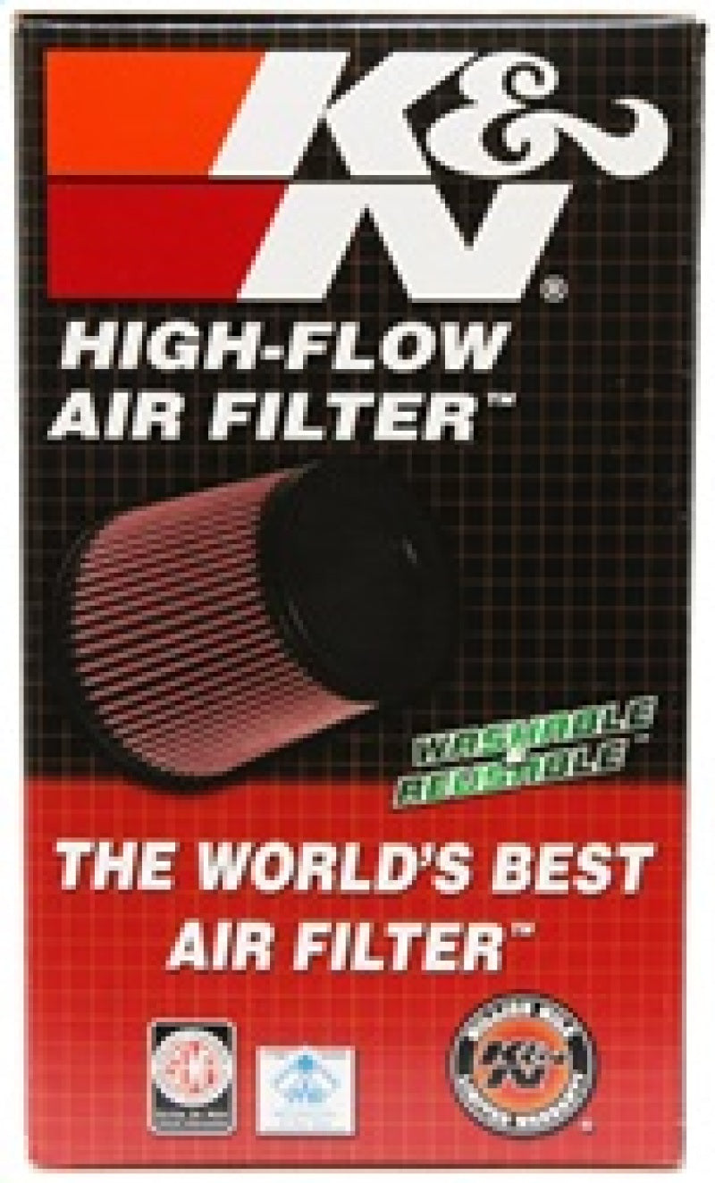 K&N Round Tapered Universal Air Filter 4 inch Flange 5 3/8 inch Base 4 inch Top 7 inch Height
