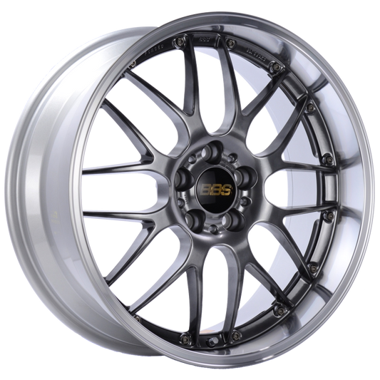 BBS RS-GT 20x8.5 5x120 ET15 Diamond Black Center Diamond Cut Lip Wheel -82mm PFS/Clip Required