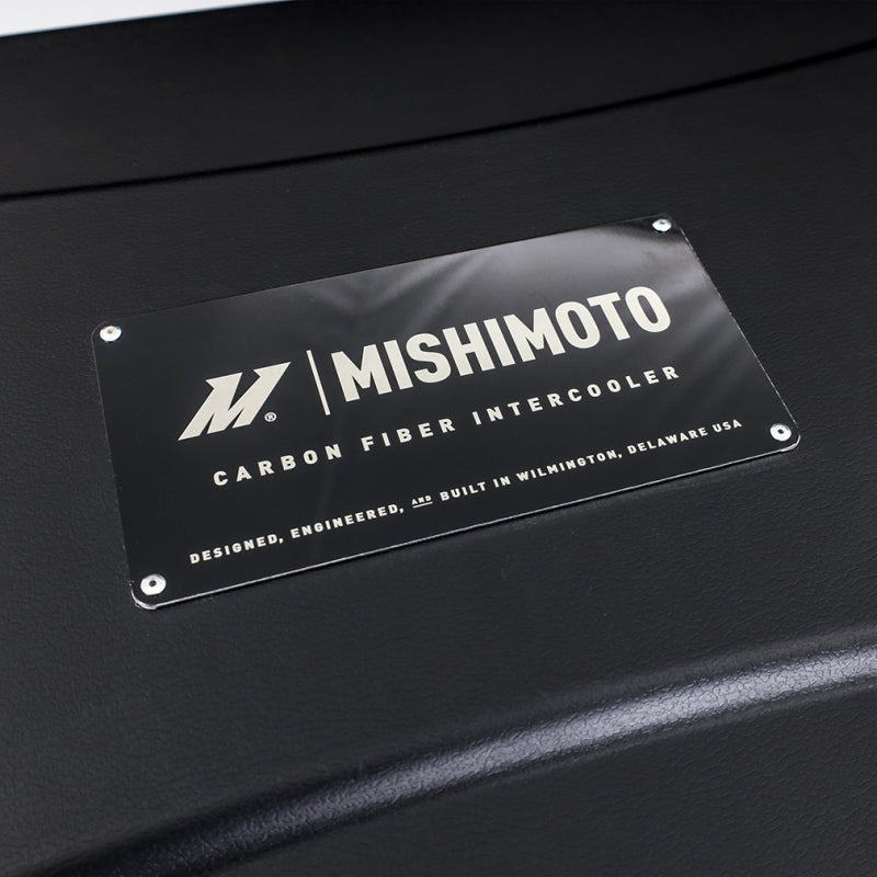 Mishimoto Universal Carbon Fiber Intercooler - Gloss Tanks - 600mm Silver Core - S-Flow - R V-Band