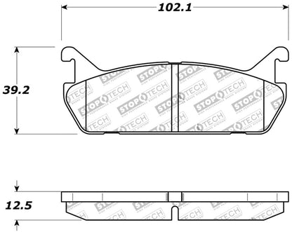 StopTech Performance 90-93 Mazda Miata Rear Brake Pads D525