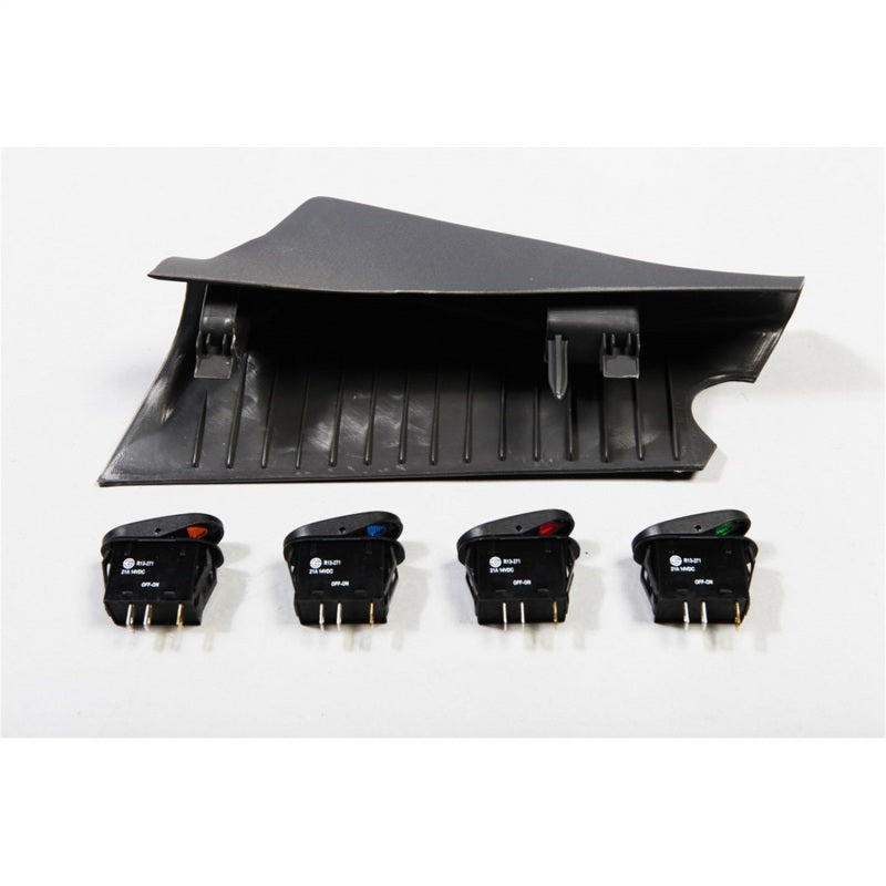 Rugged Ridge A-Pillar 4 Switch Pod Kit Black RHD 07-10 Jeep Wrangler