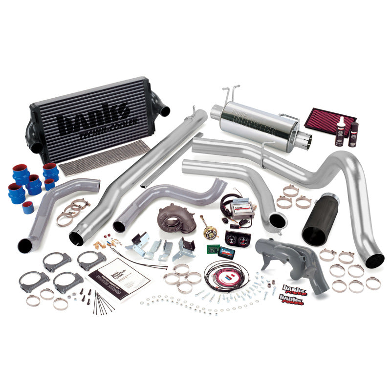 Banks Power 99.5 Ford 7.3L F250/350 Auto PowerPack System - SS Single Exhaust w/ Black Tip