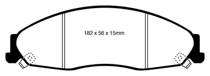 EBC 05-08 Pontiac Grand Prix 5.3 Greenstuff Front Brake Pads