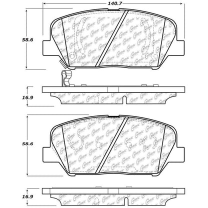 StopTech 11-15 Kia Optima Street Street Touring Front Brake Pads