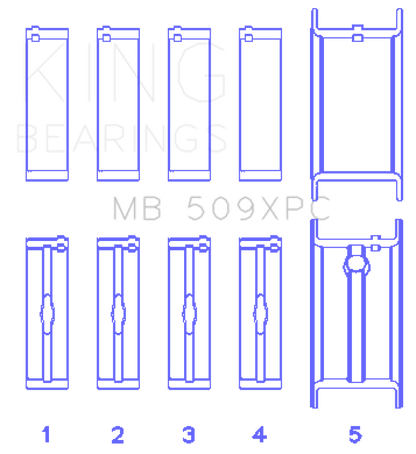 King Engine Bearings Chevrolet 400 V8 Coated Performance Rod Bearing Set