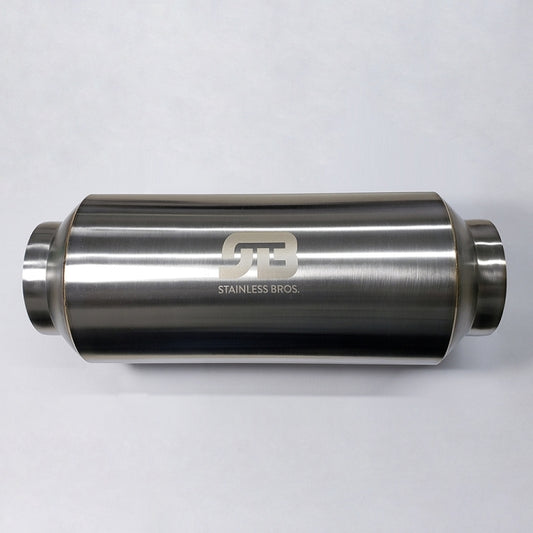 Stainless Bros 3.0in x 17in OAL Lightweight Muffler - Matte Finish