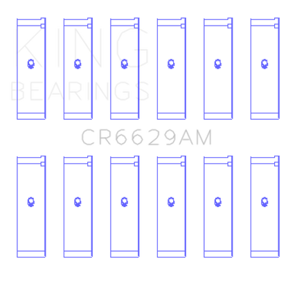 King Engine Bearings Mitsubishi 181CI 3.0L 6G72 V6 / 152CI 2.5L 6G73 V6 (Size +0.25) Rod Bearing Set
