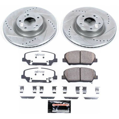 Power Stop 10-16 Hyundai Genesis Coupe Front Z26 Street Warrior Brake Kit