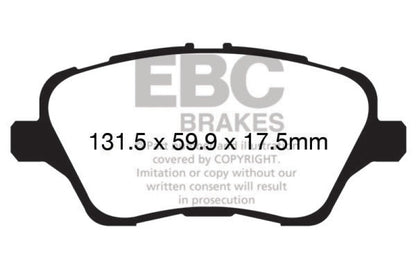 EBC 13-17 Ford Fiesta ST 1.6 Turbo Yellowstuff Front Brake Pads