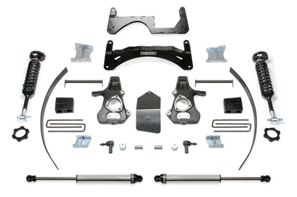 Fabtech 14-18 GM C/K1500 P/U w/oE Alm Or Stmp Stl UCA 6in Basic Sys w/Dl 2.5 & 2.25