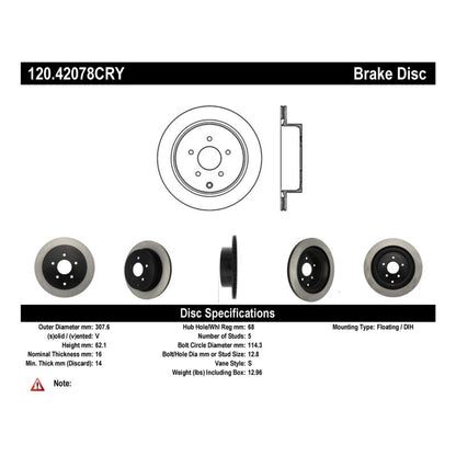 Stoptech Nissan / Infinit CRYO-STOP Brake Rotor