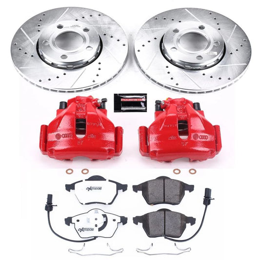 Power Stop 99-01 Audi A4 Front Z26 Street Warrior Brake Kit w/Calipers