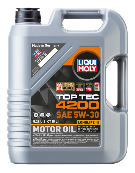 LIQUI MOLY 5L Top Tec 4200 New Generation Motor Oil SAE 5W30