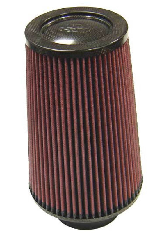 K&N Cone Filter 3.375in ID 6in Base 4.5in Top 9in Height Carbon Fiber