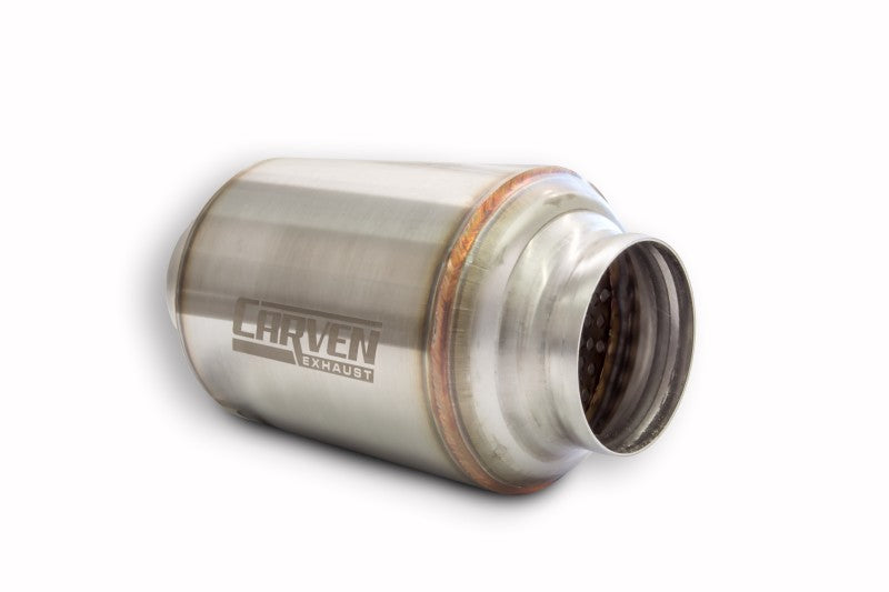 Carven Universal Carven-R Performance Muffler 304SS 3in. Inlet / 10.5in. OL / 5in. OD