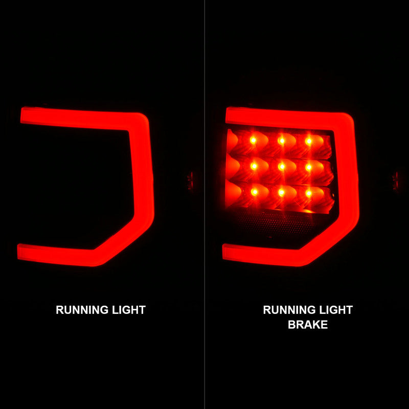 ANZO 07-11 Toyota Tundra Full LED Taillights Black Housing Smoke Lens G2 (w/C light Bars)