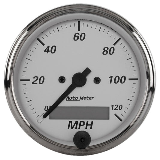Autometer American Platinum 3-1/8in 0-120mph Electronic In-Dash Programmable Speedometer